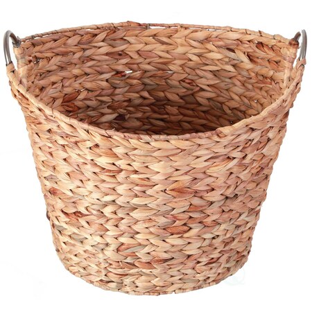 Vintiquewise Large Round Water Hyacinth Wicker Laundry Basket QI003364.L